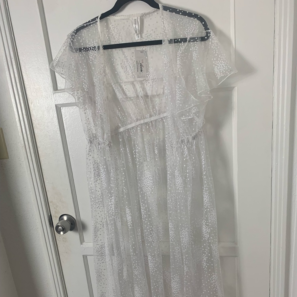 Floral Tulle Long Robe